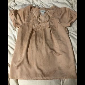 Blush colored silky blouse from Loft. Size XS